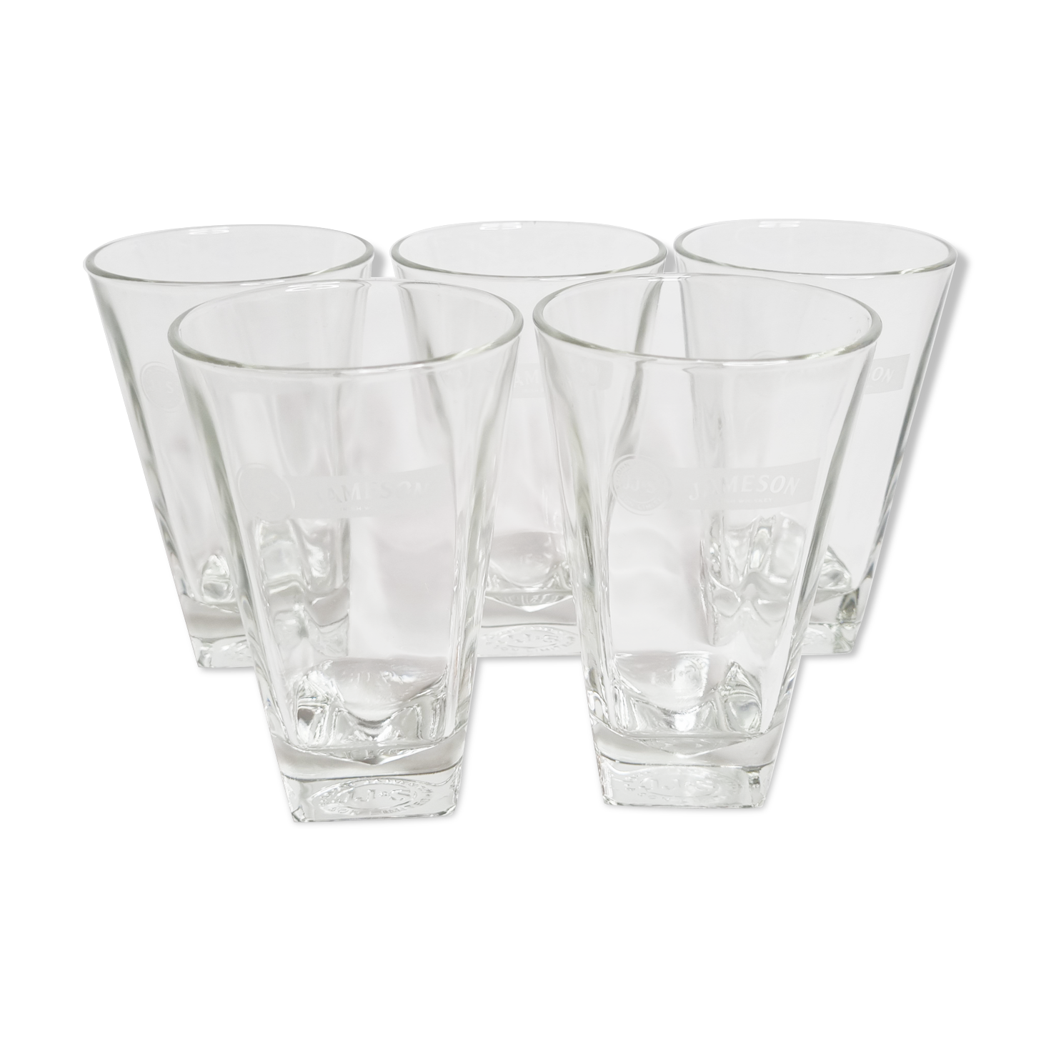 Set of 5 Jameson whiskey glasses, longdrink