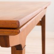 Table à manger extensible en teck avec panneaux cachés, Danemark, années 60