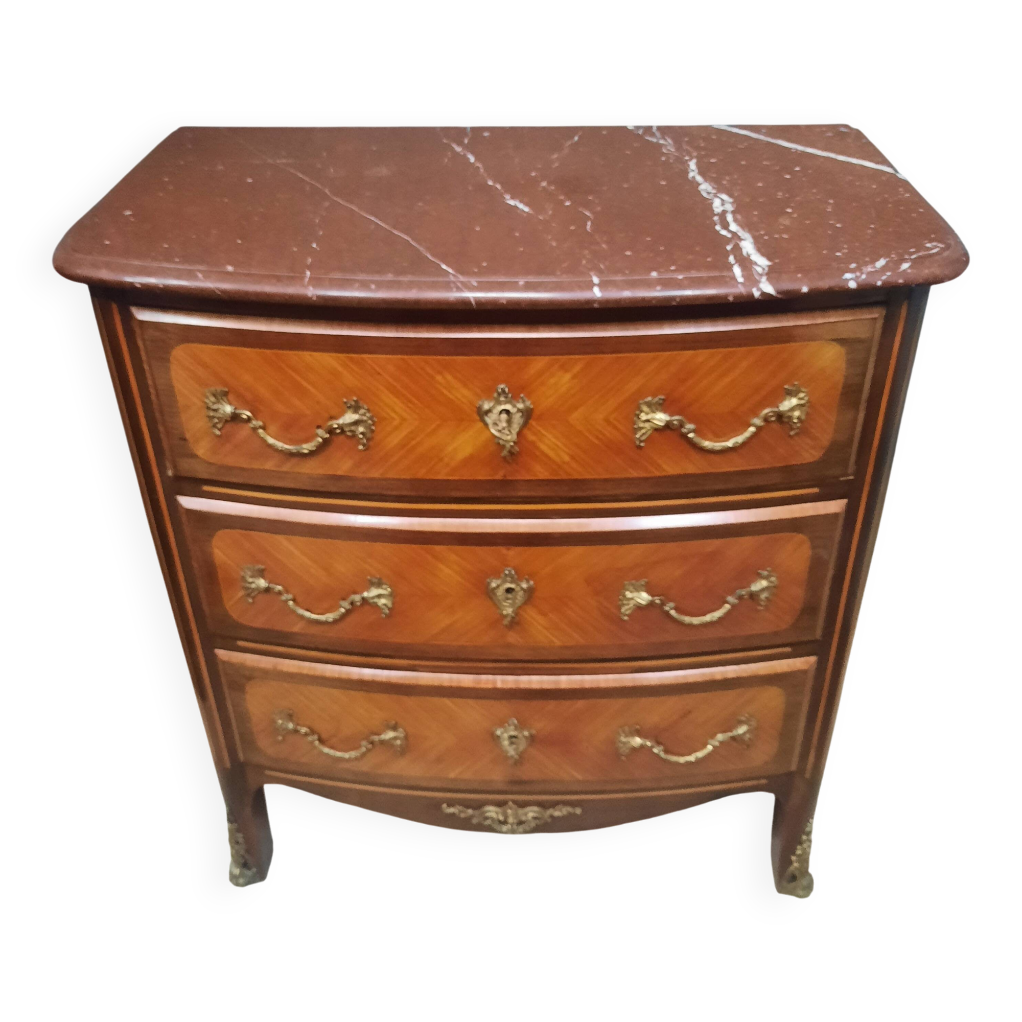 Commode en marquetterie style Louis XIV 9