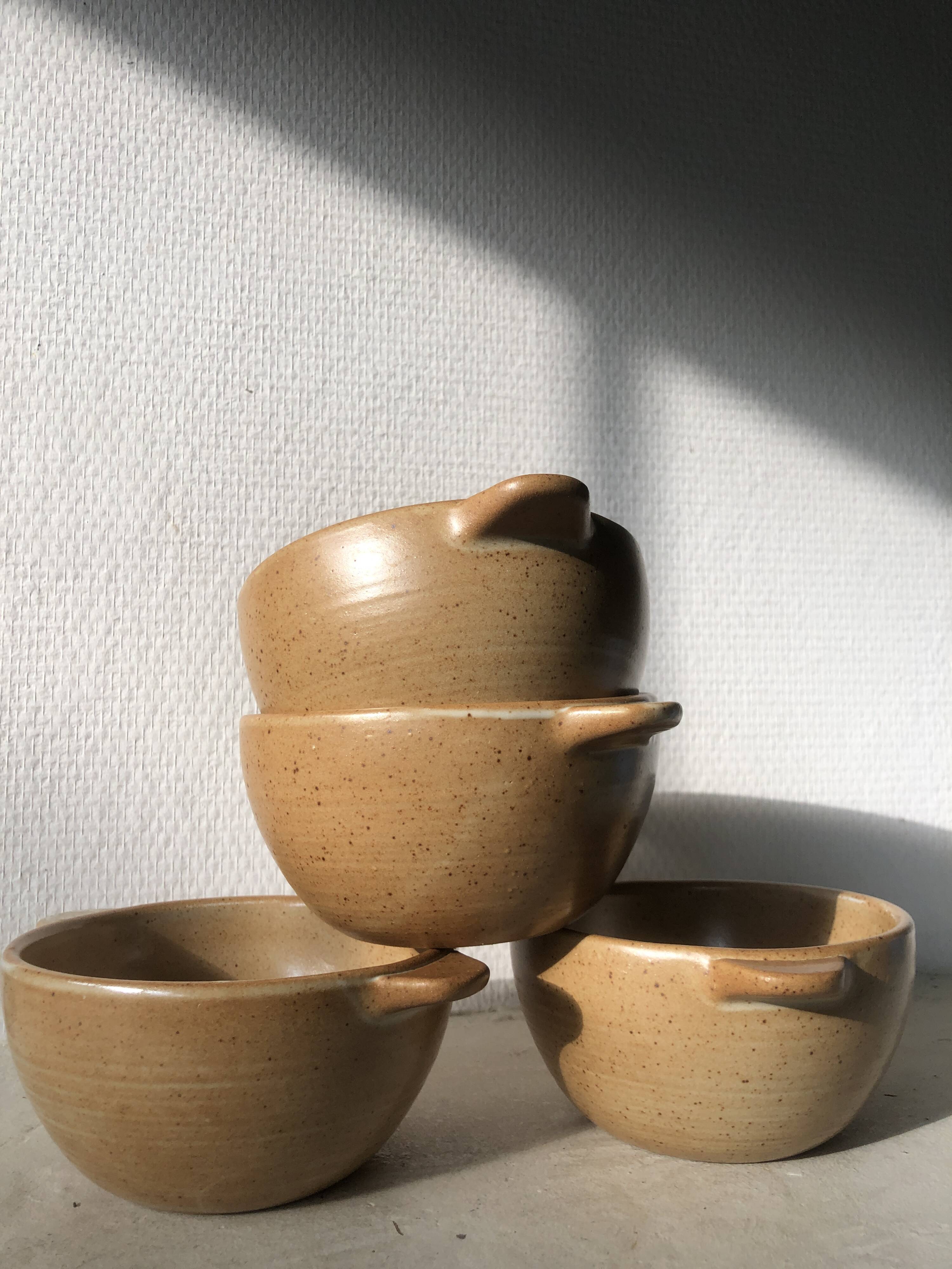 Stoneware ear bowls