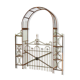 Arche de jardin avec portillon en fer forgé