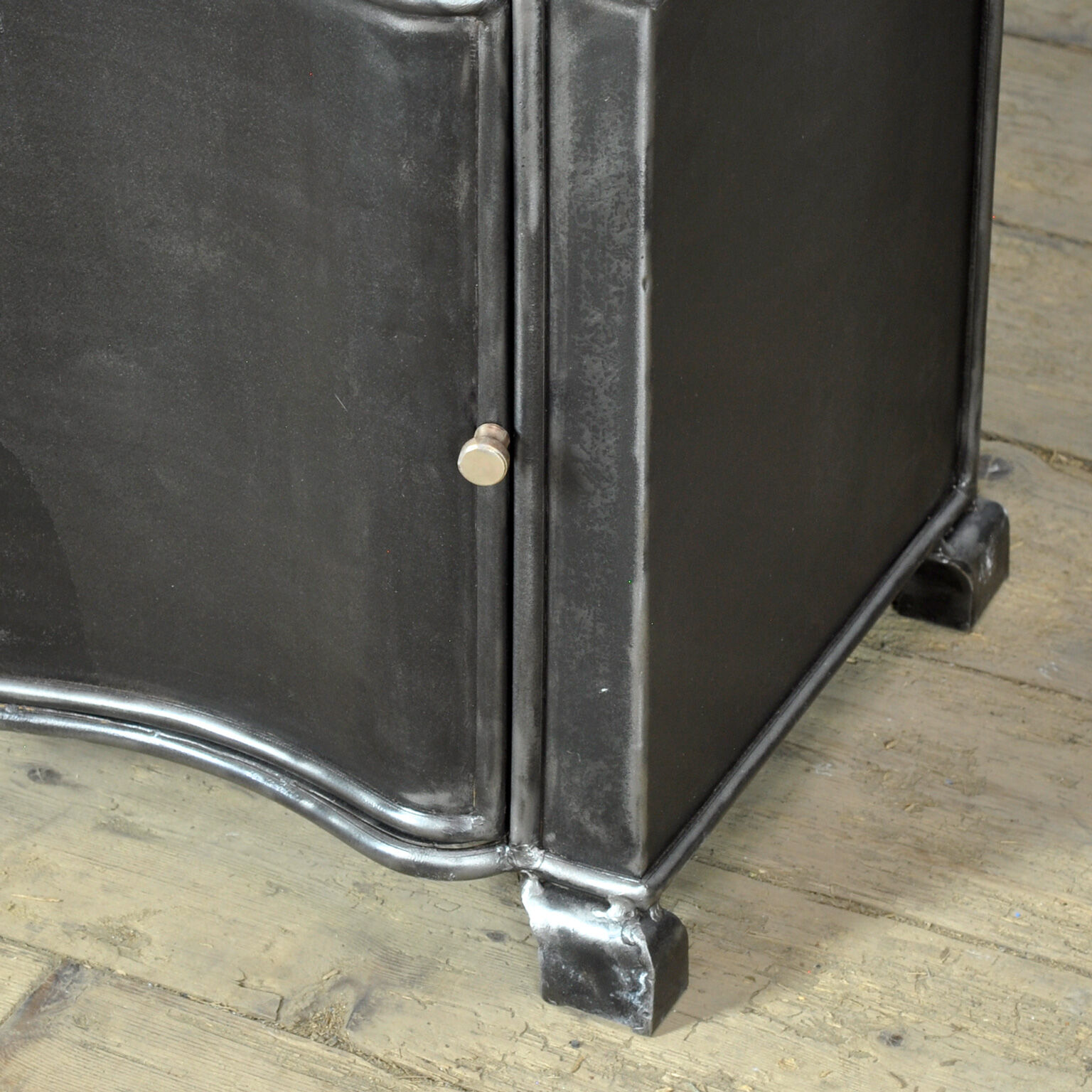 Set of iron bedside tables, circa 1930