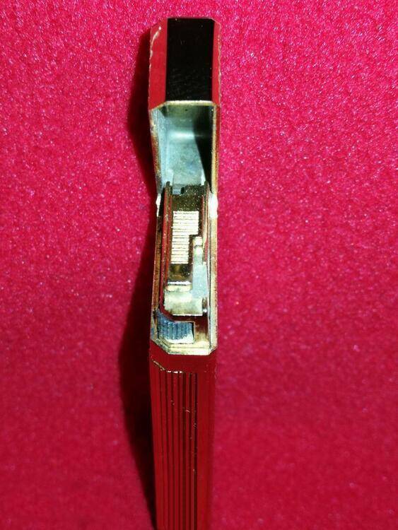 Vintage Pierre Cardin lighter with 90s velvet pouch