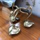 Large candlestick brass flowers