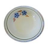 Plat creux rond ancienne faïence hbcm modèle reine 28.5 cm