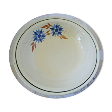 Flat hollow round old earthenware hbcm model queen 28.5 cm