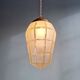 Art Deco pendant light in faceted satin glass, 1920s-30s
