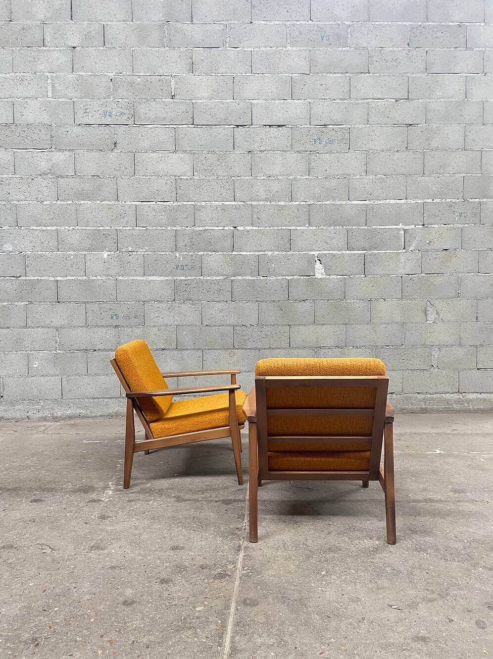Saffron armchair pair