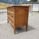 Louis XV style crossbow chest of drawers 3 drawers in walnut