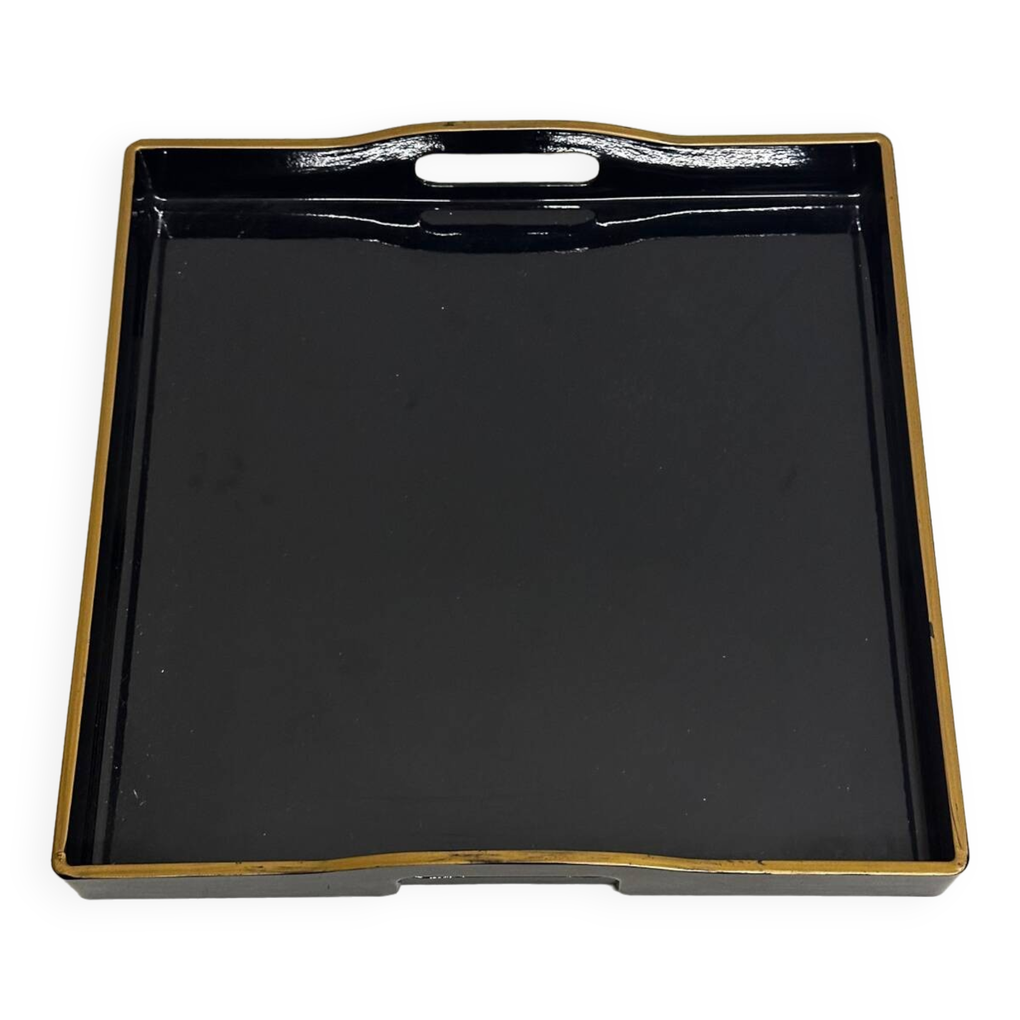 Vintage japanese lacquered wood tray - 29/29 cm