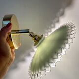 Vintage lampshade lamp in white opaline