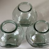 Set of 3 vintage glass candy jars from the 60s and 70s