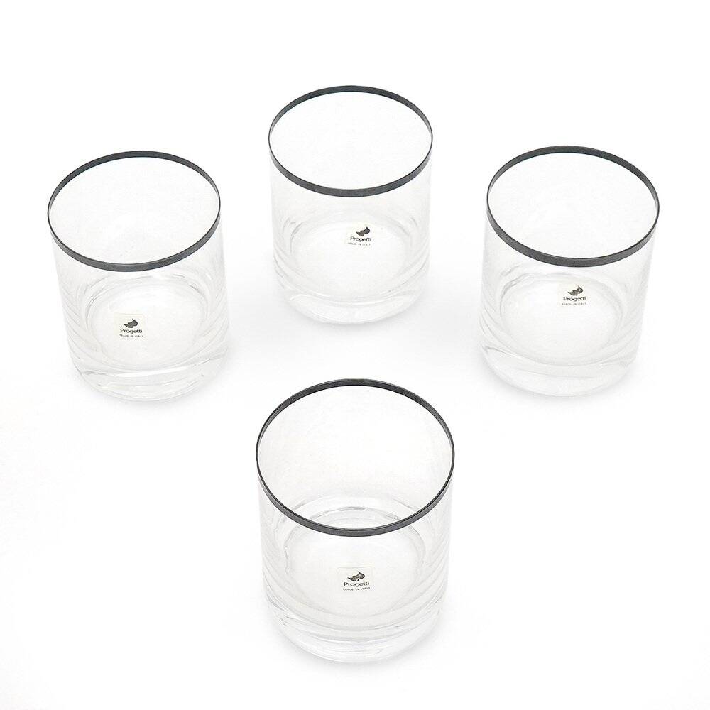 Glasses by Gianfranco Frattini for Progetti, 1970s, set of 4.