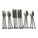 18-piece shiny metal cutlery set