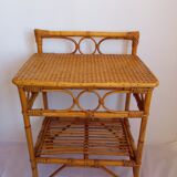 Pair of bamboo bedside tables