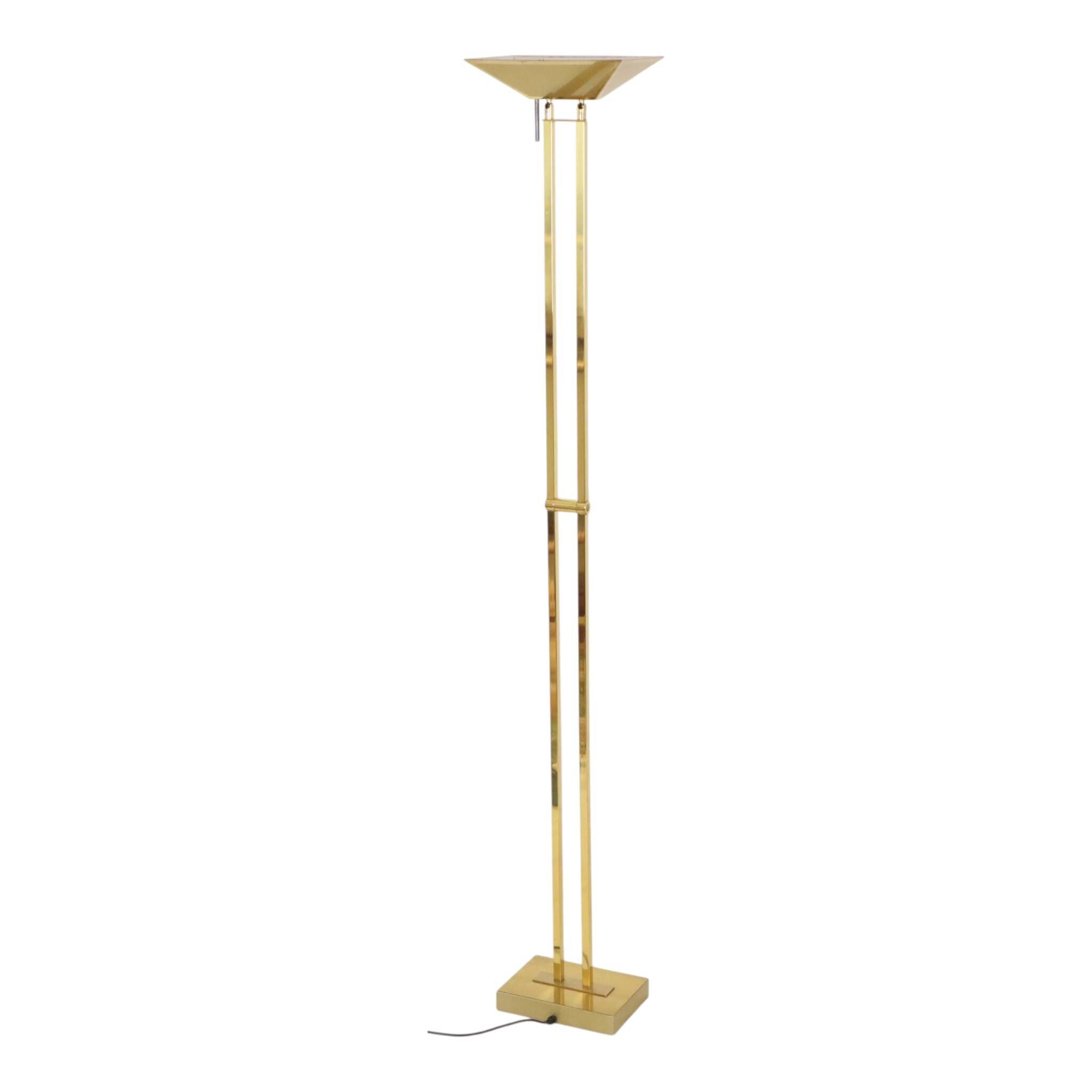 Gold Deknudt Floor Lamp, Willy Rizzo Design, Hollywood Regency