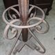 Tabouret d’atelier ancien bois et fer forgé – H 82 cm