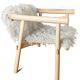 Altay Armchair in White Goatskin by Patricia Urquiola