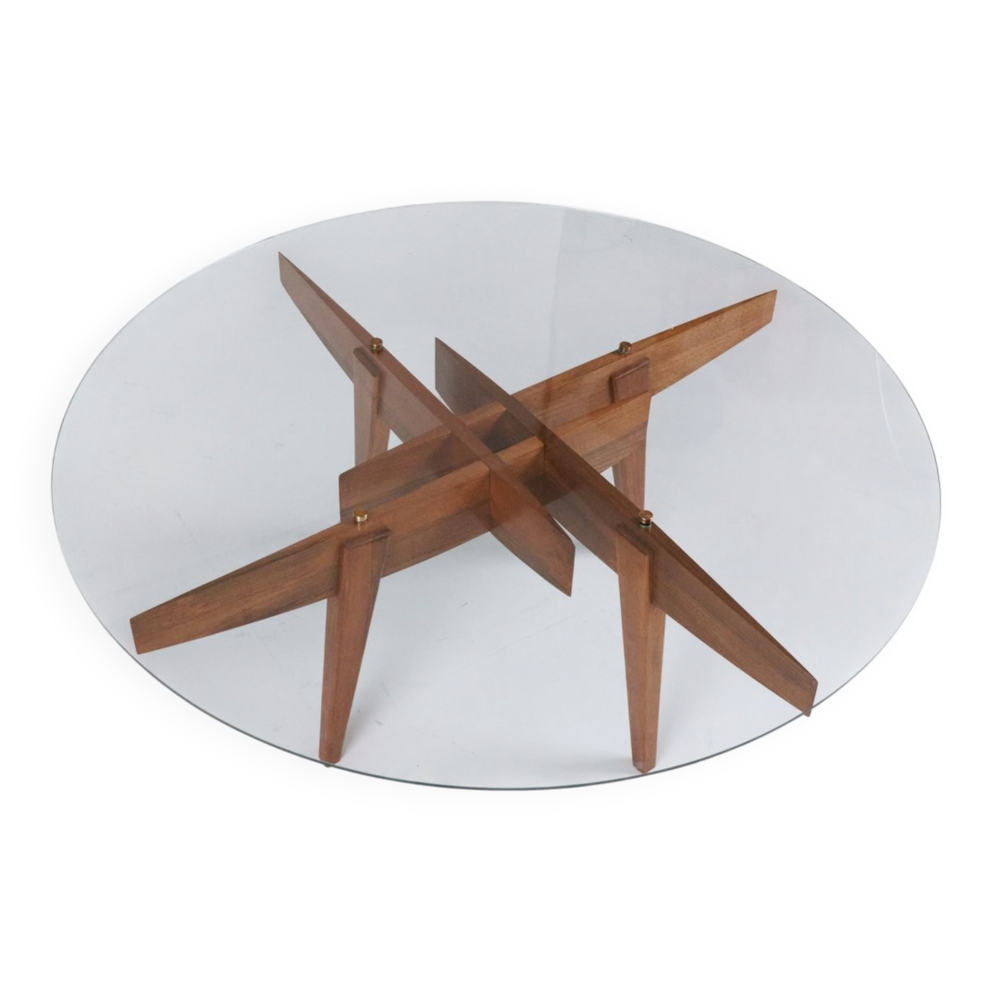 Table basse géométrique par Gio Ponti pour Giordano Chiesa, années 1950.