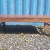 Old industrial workshop coffee table in solid teak