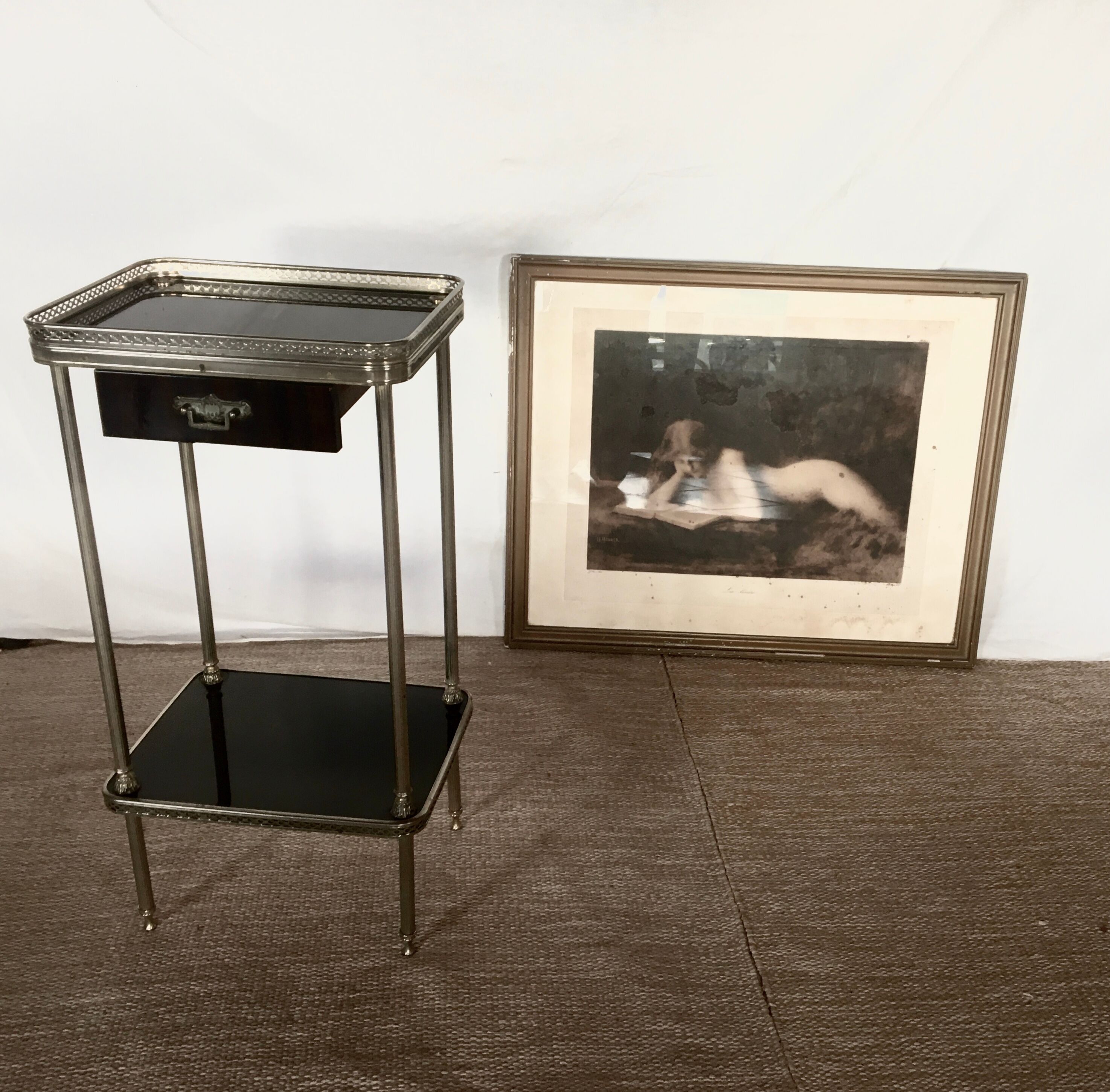 Neoclassical brass side table 1950/60