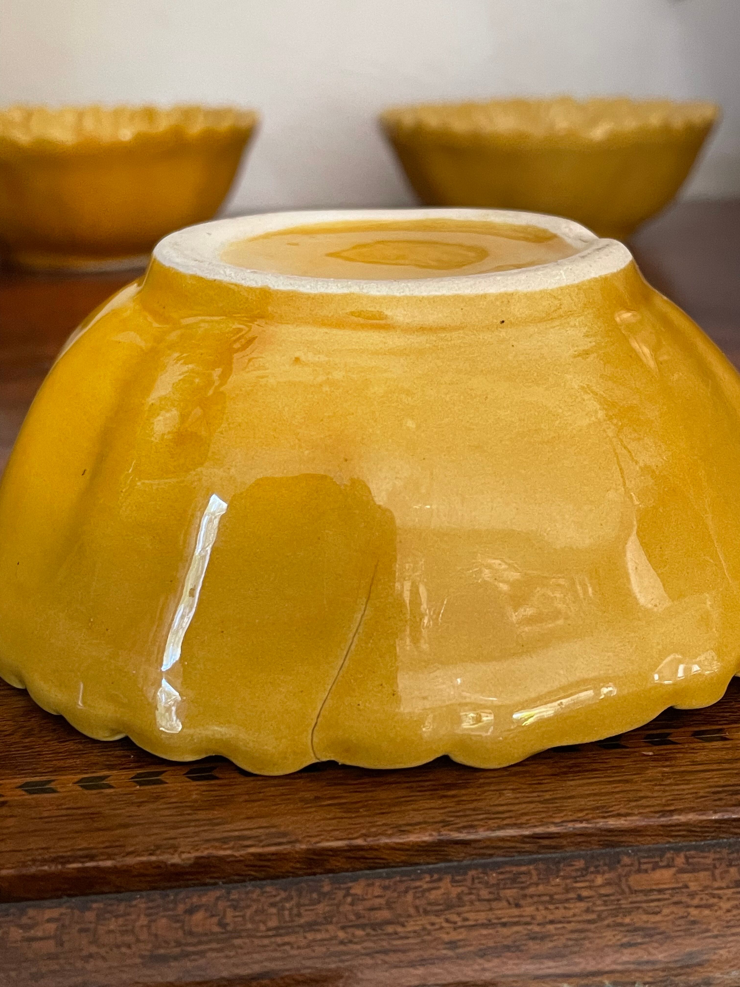 Vintage slurry bowl and cups