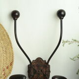 Old wall door in handmade cast iron signed