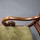 French Art Deco walnut dining chair set with armchairs, France 1930s