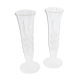 Paire de vases en verre moulé