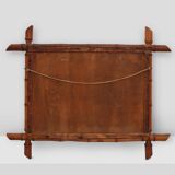20th century rectangular faux bamboo wall mirror, France ca. 1960