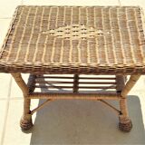 Small rattan coffee table rectangular shape