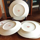 6 AIGI dessert plates decorated with golden dragons
