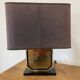 Pair of brass and gold-plated lamps by George Mathias, 1970