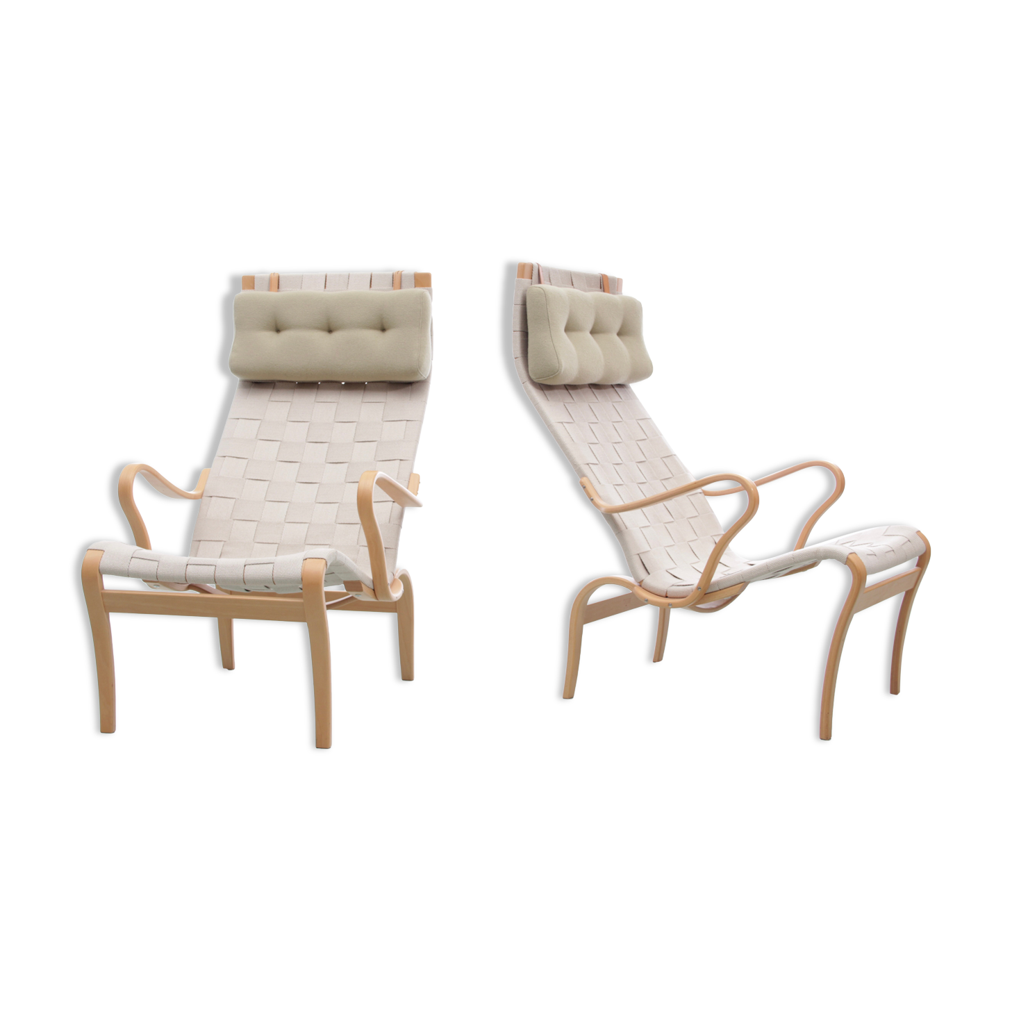 Paire de  fauteuils scandinaves modèle  Miranda