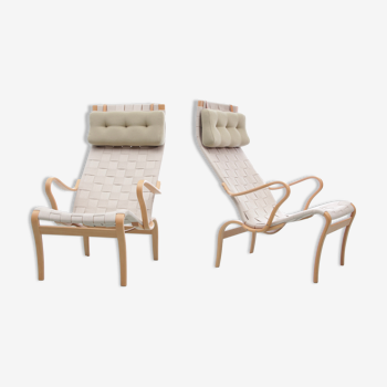 Paire de  fauteuils scandinaves modèle  Miranda