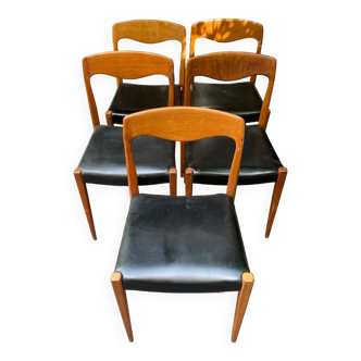 Chaises scandinaves vintage Roche Bobois 1960