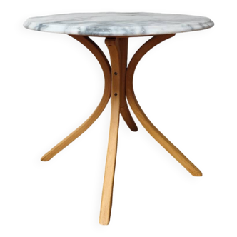 Vintage marble oak round table