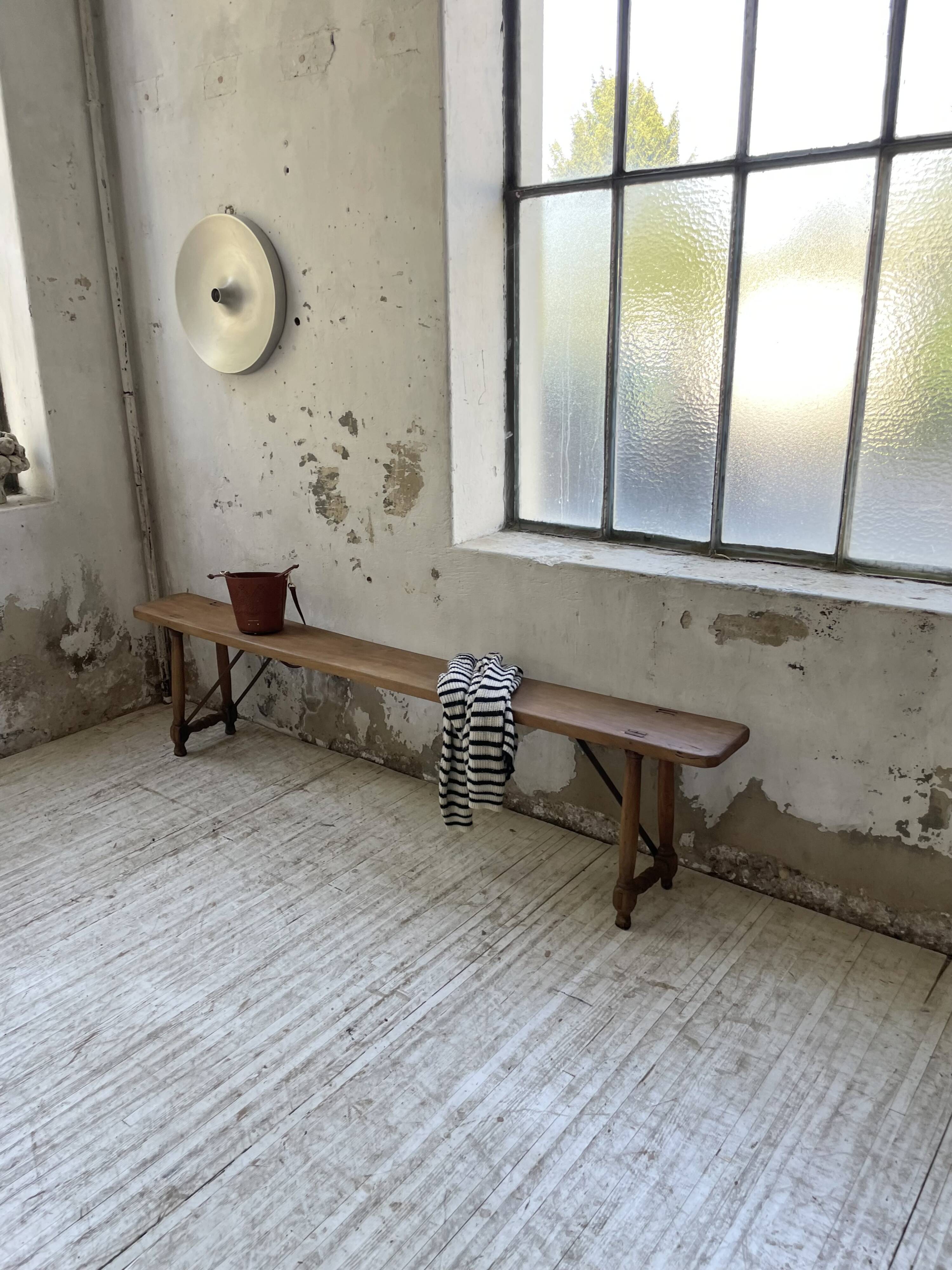 Banc chêne XXL XIXème 280cm