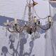 4 vintage crystal chandelier pendants