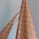 Wooden boat model sailboat