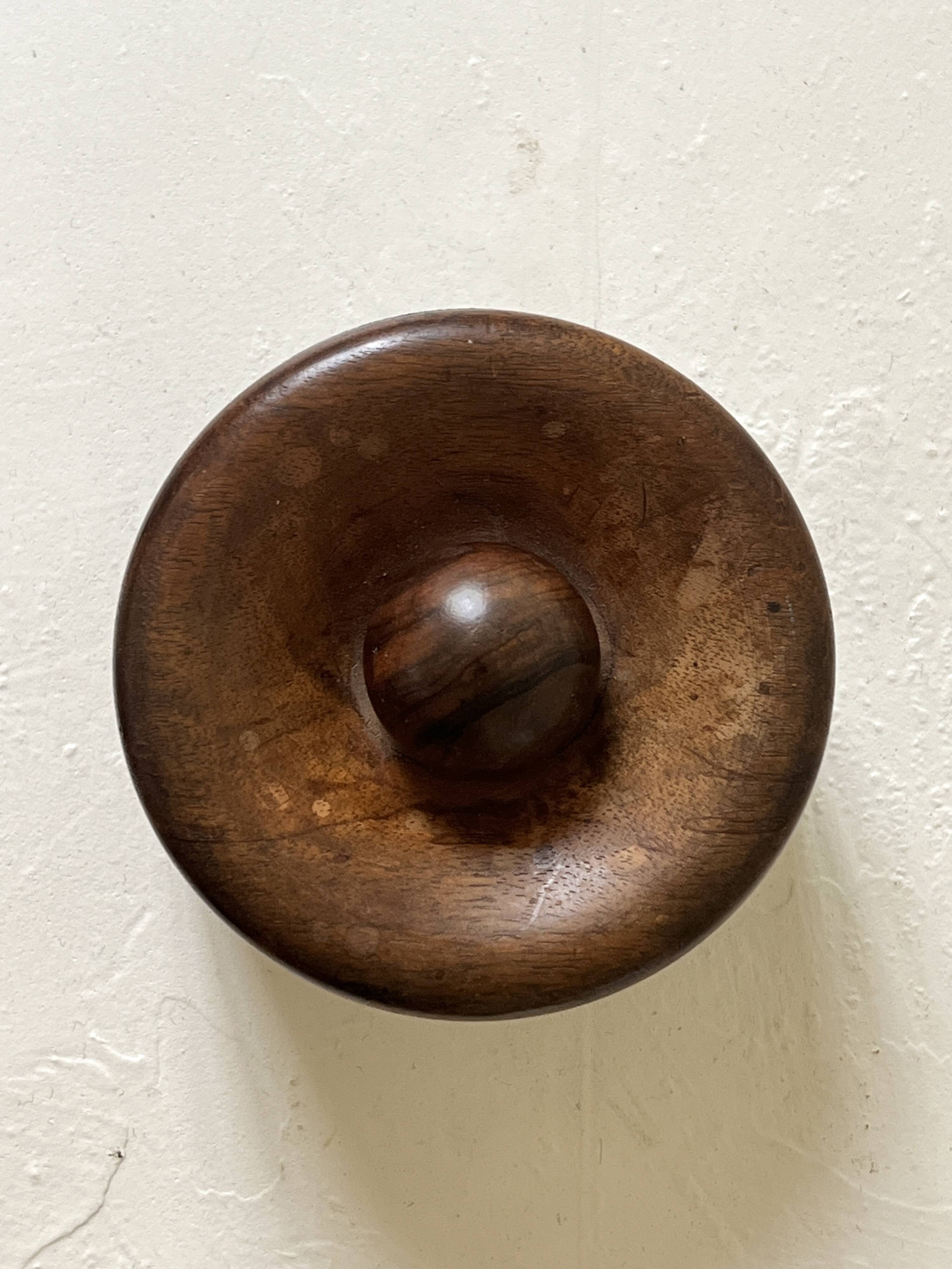 Scandinavian modernist metal and wood empty pocket box, unique piece from 1950.