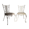 Pair of wrought-iron chairs