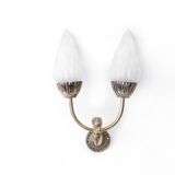 vintage duck brass wall light, brass torch light, flame globe, lighting, decoration