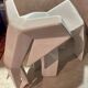 Cubist animal sculpture Ceramic elephant signed Rodrigo Solorzano