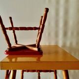 Vintage desk and chair for children in painted wood