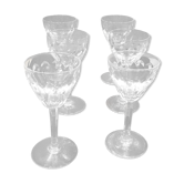 Série de 6 verres à digestif anciens et gravés