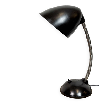 Vintage Brown Bakelite Gooseneck Table Lamp, 1950s