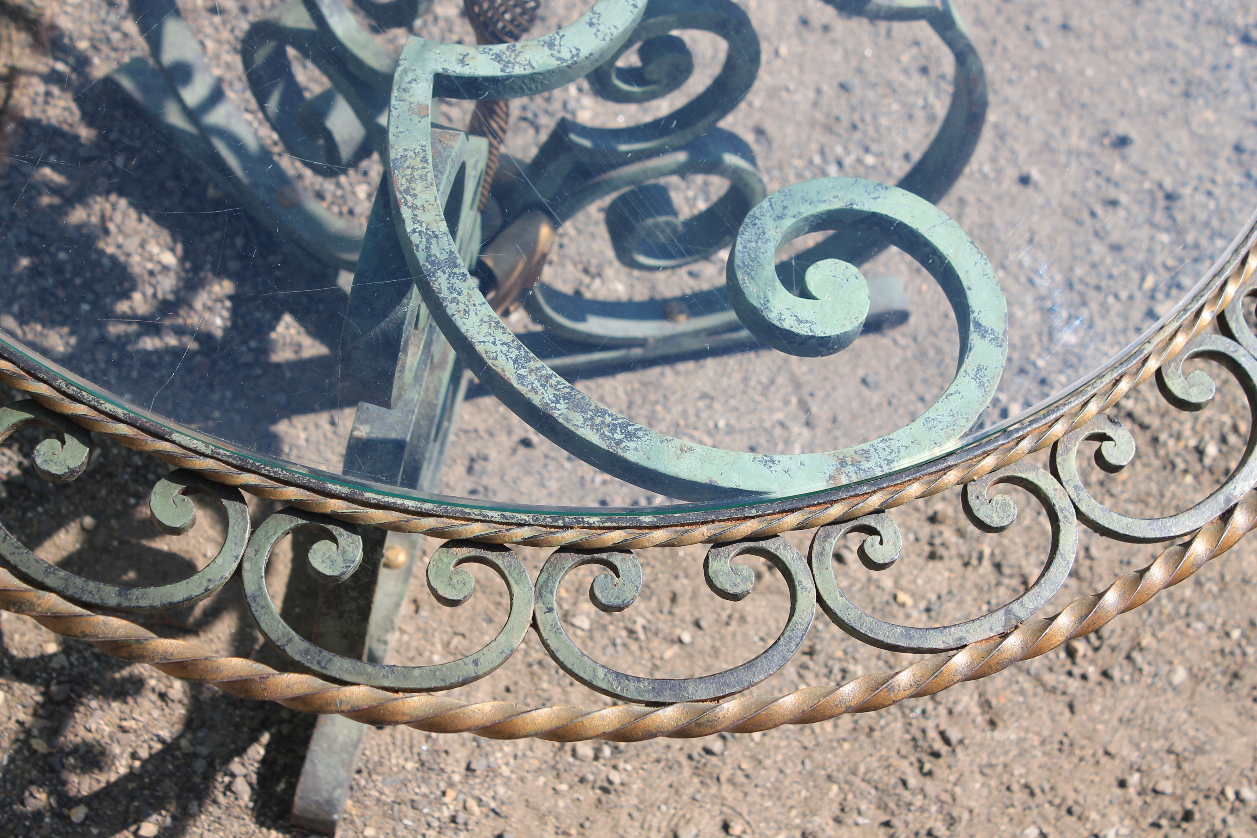 Wrought iron coffee table