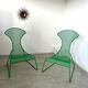 Set 2 armchairs green ikea vintage ps 2012 design wiebke braasch vintage metal