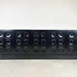 Black brutalist credenza, 1970s